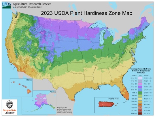 2023 Plant Hardiness Zone Map